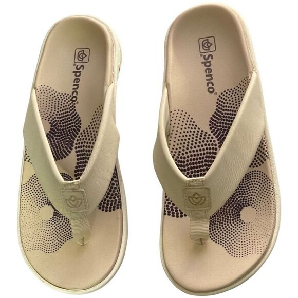 SPENCO Victoria Sandal, Sand Shell Color, Comfy Memory Foam Sole, Size 8, NWOB - Picture 4 of 9